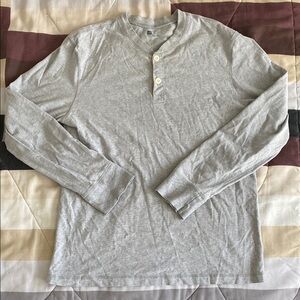 Gap grey Henley long-sleeve t-shirt
